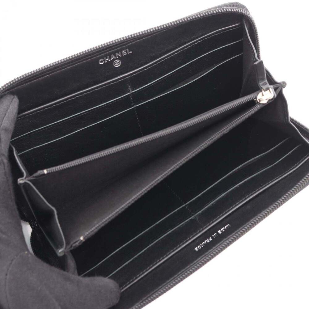 CHANEL Black Leather Logo Wallet - Picture 3 of 9